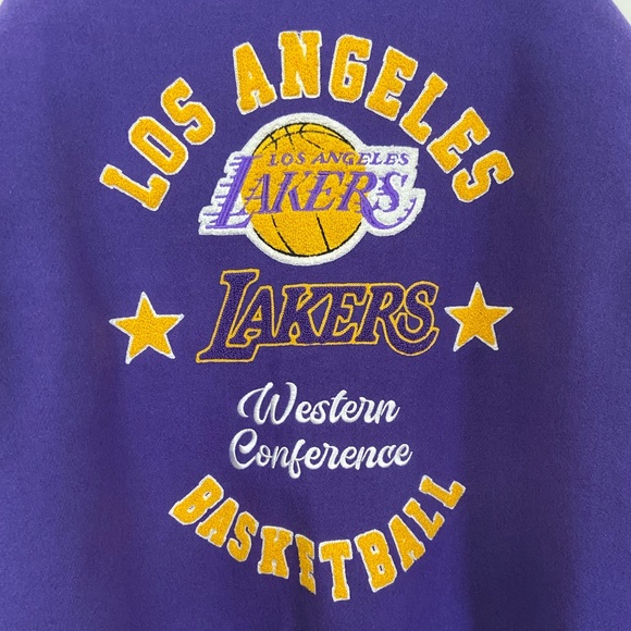 Purple and White Los Angeles Lakers Varsity Jacket - Picture 5 of 6